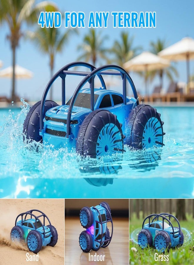 ifollower Amphibious Remote Control Car, Rechargeable RC Cars & Remote 360° Rotating Flips 2.4Ghz 4WD All Terrain Stunt Car Toy Christmas Birthday Gift for Kids Boys 3-12 Years - Image 3